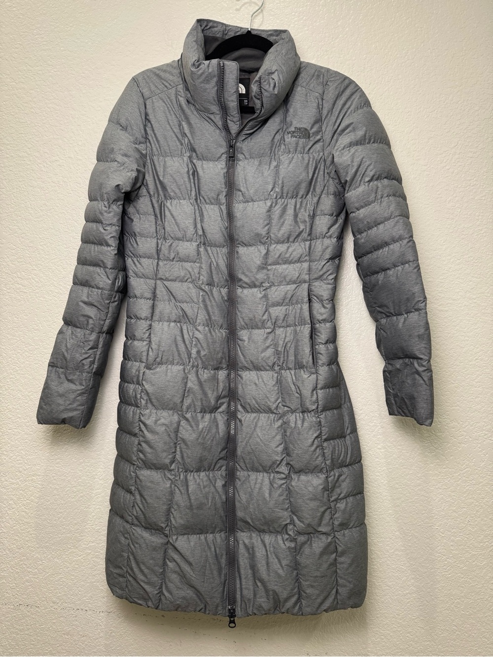 The North Face Metropolis II Parka Womens XS Gray 550 Down Long Puffer Coat